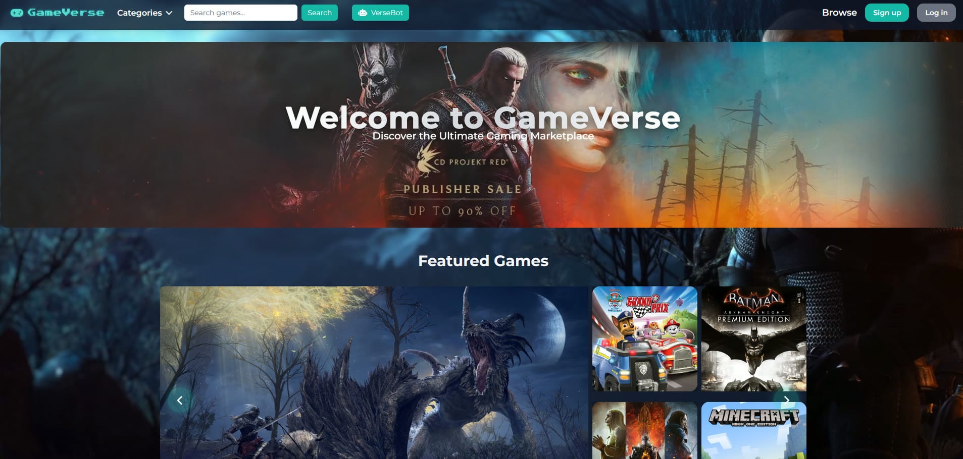 Homepage and publisher sale
