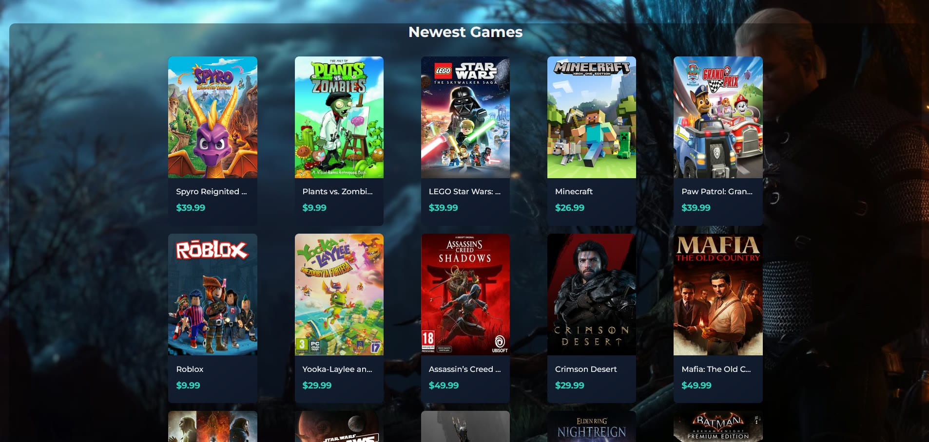 Newest games