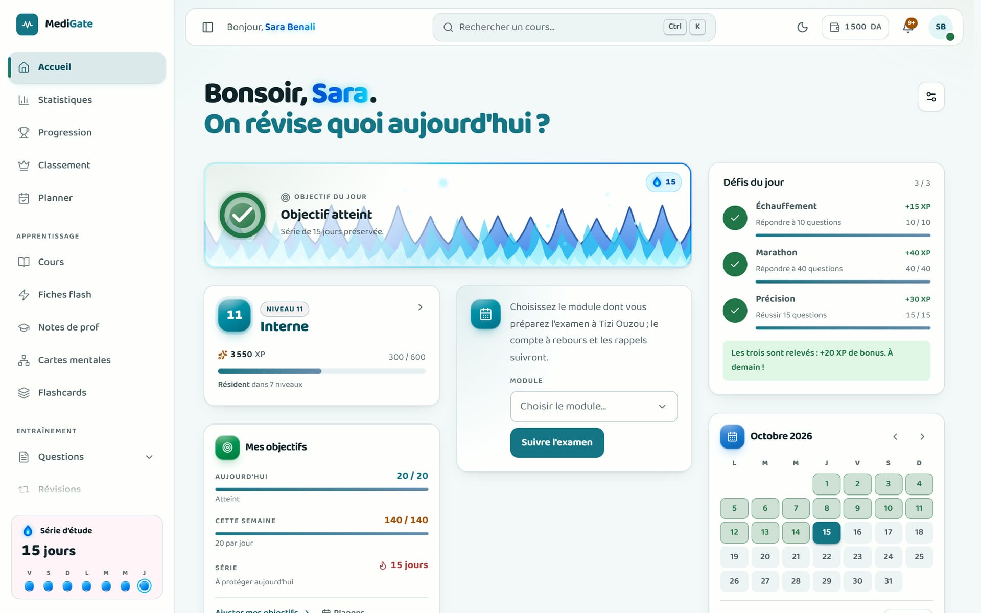 Student dashboard